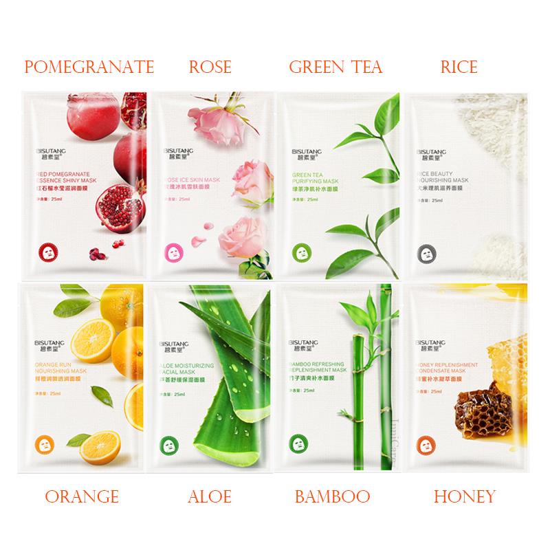 8pcs Natural Plant Face Mask
