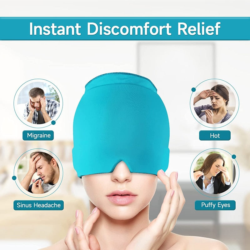Gel Ice Headache Migraine Relief Hat