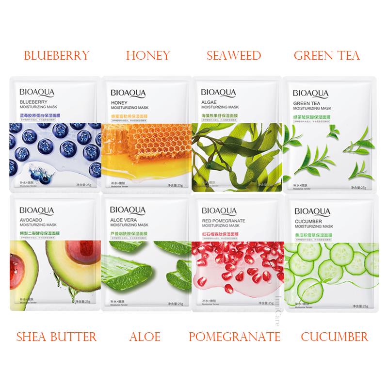 8pcs Natural Plant Face Mask