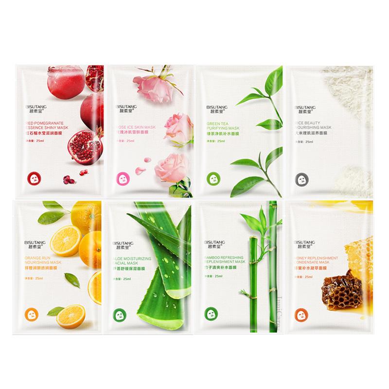 8pcs Natural Plant Face Mask