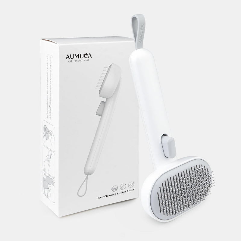 Aumuca Self Cleaning Slicker Brush for Cat