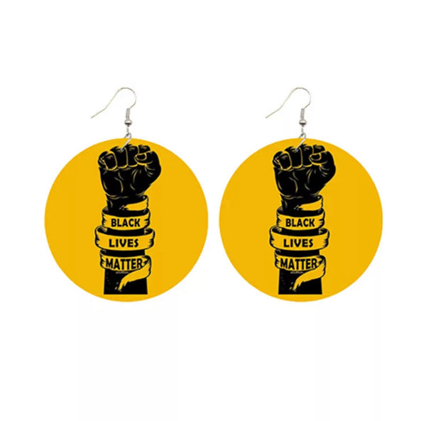 Black Lives Matter Drop Earrings