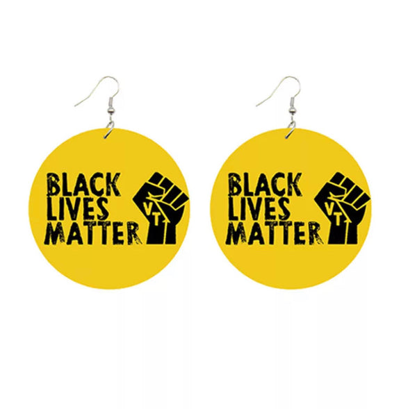 Black Lives Matter Drop Earrings