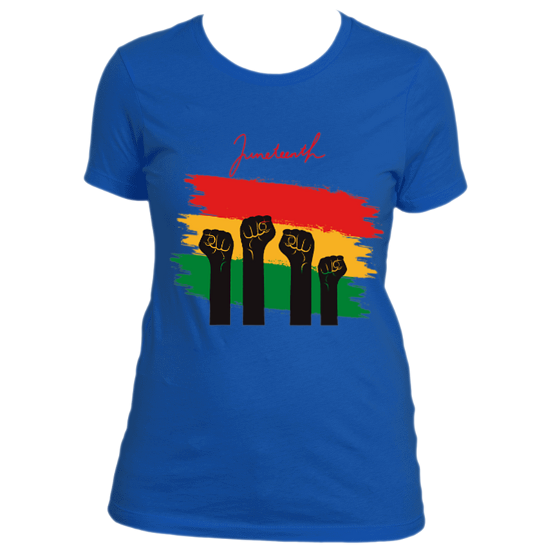 The Juneteenth Tri-Colored 4 Fists Tee