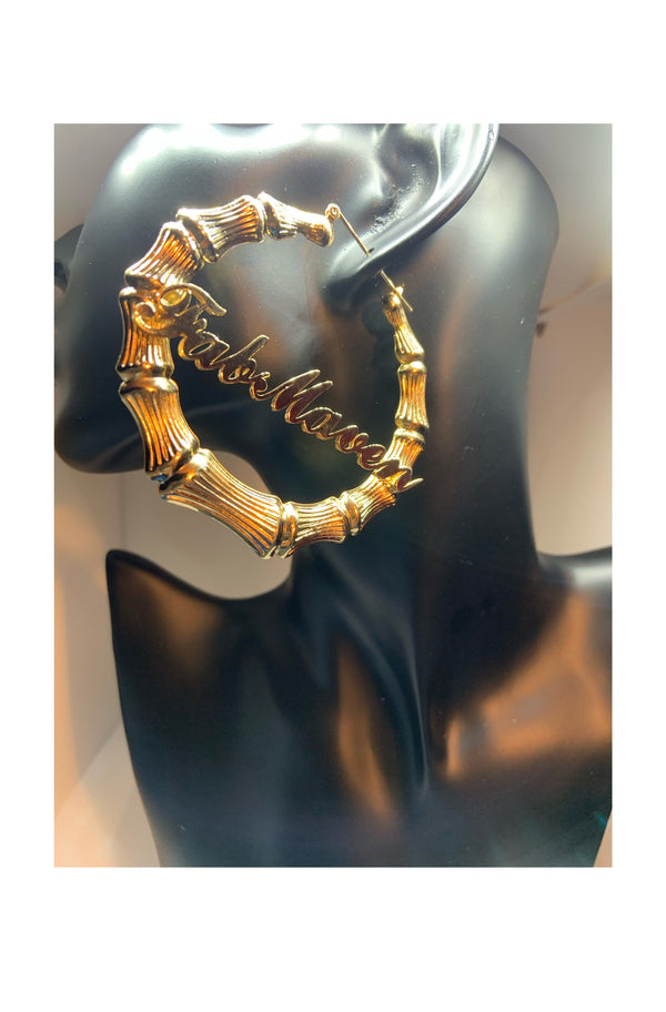 3" Fab Maven Nameplate Logo Earrings