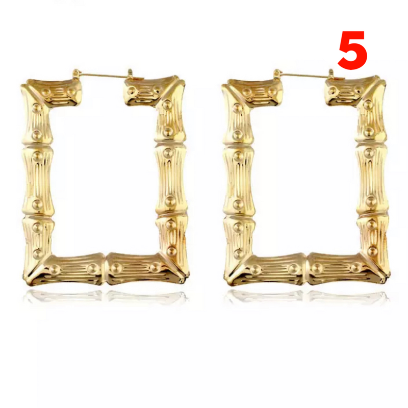 Old School Hip Hop 90's Style Bamboo Earrings