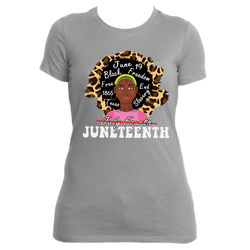 The Juneteenth Leopard  Afro Tee