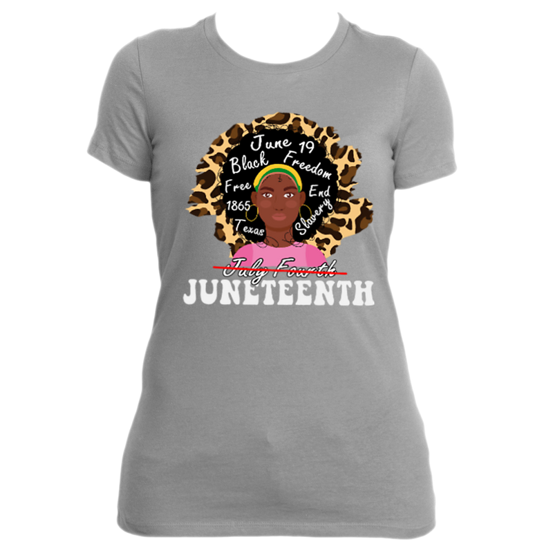 The Juneteenth Leopard  Afro Tee