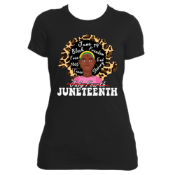 The Juneteenth Leopard  Afro Tee
