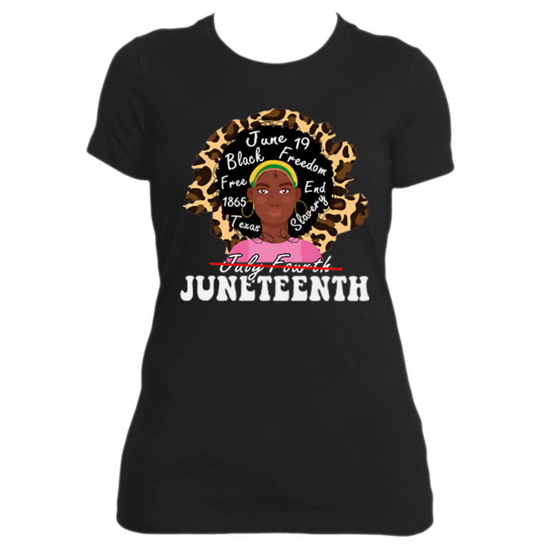 The Juneteenth Leopard  Afro Tee
