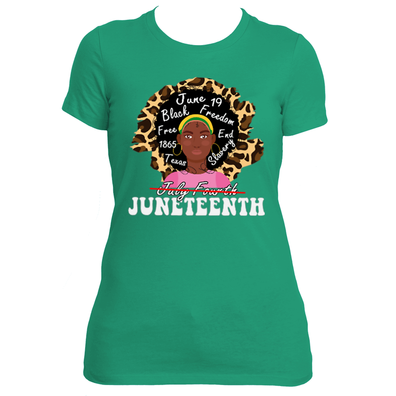 The Juneteenth Leopard  Afro Tee